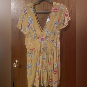 YELLOW FLORAL SUNDRESS